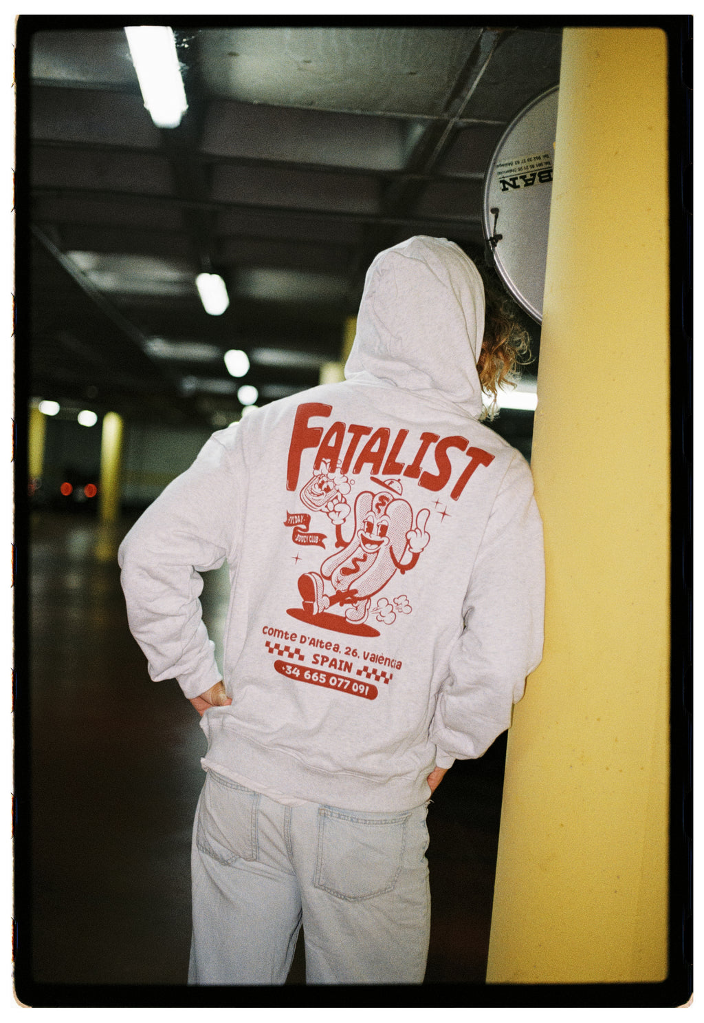 Hot Dog Hoodie - White